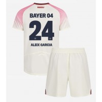 Bayer Leverkusen Aleix Garcia #24 Bortaställ Barn 2025-26 Korta ärmar (+ Korta byxor)